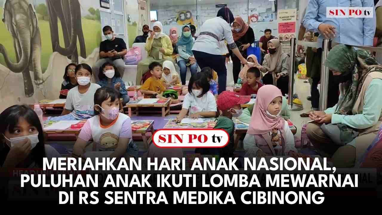 Meriahkan Hari Anak Nasional, Puluhan Anak Ikuti Lomba Mewarnai Di RS Sentra Medika Cibinong