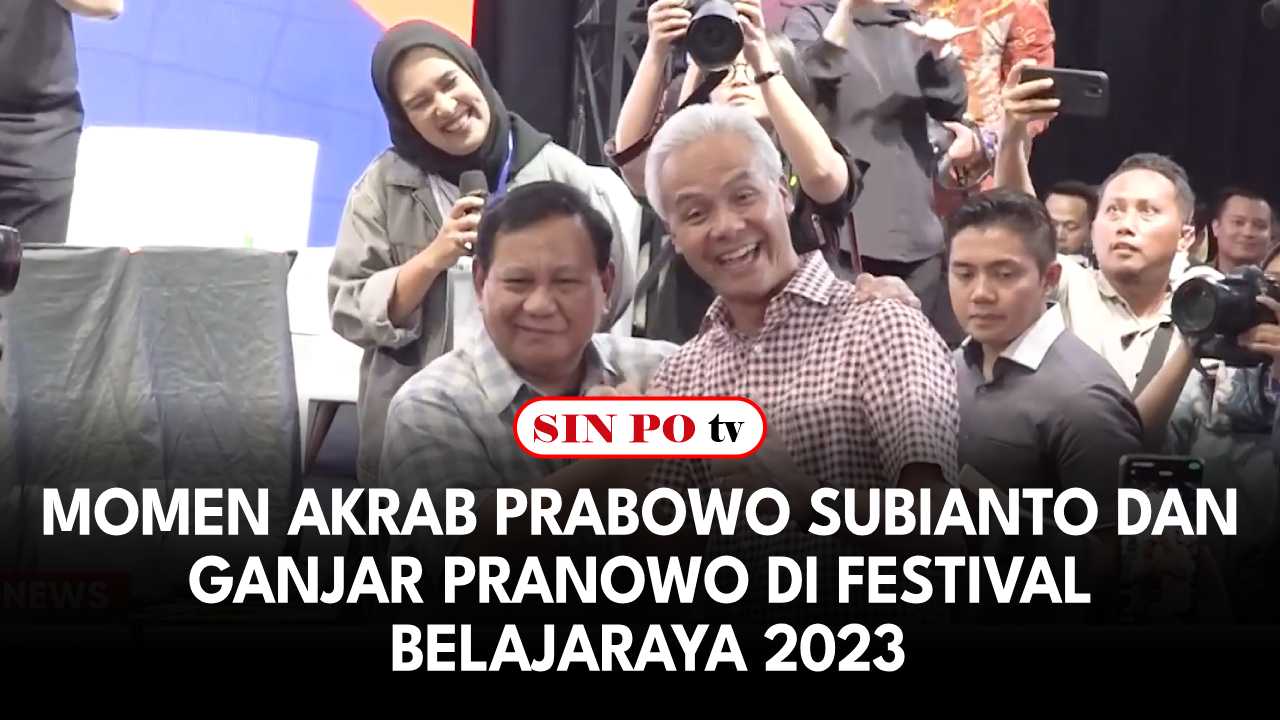 Prabowo Subianto dan Ganjar Pranowo di Festival Belajaraya