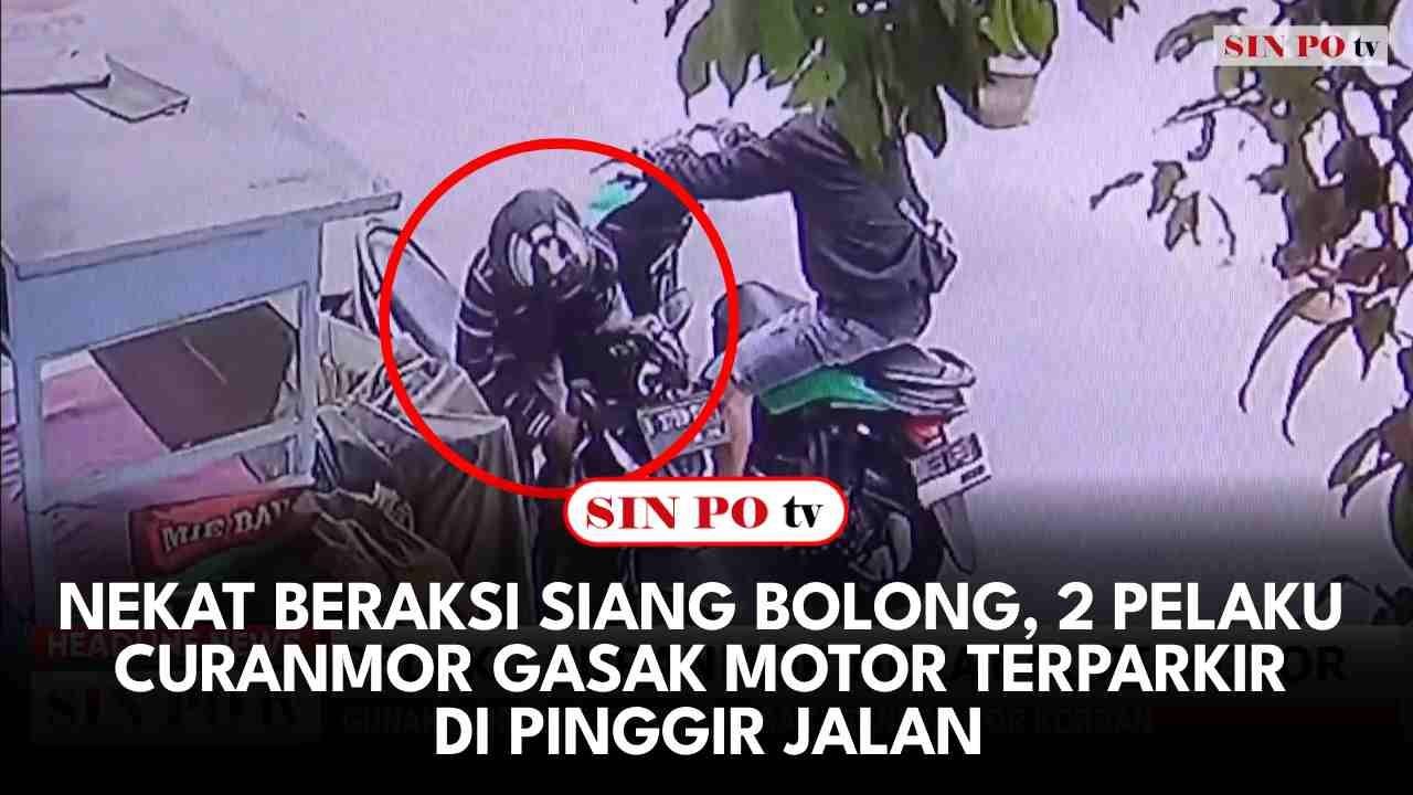 Nekat Beraksi Siang Bolong, 2 Pelaku Curanmor Gasak Motor Terparkir Di Pinggir Jalan