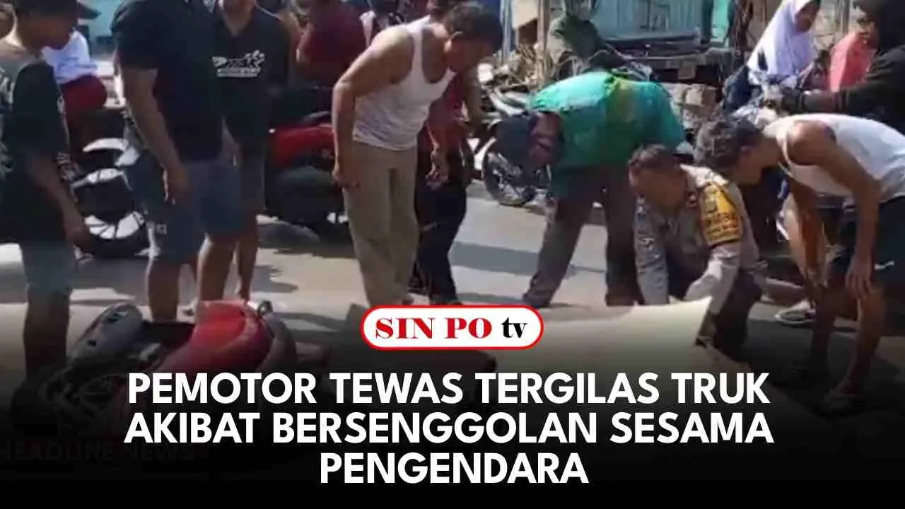 Pemotor Tewas Tergilas Truk Akibat Bersenggolan Sesama Pengendara