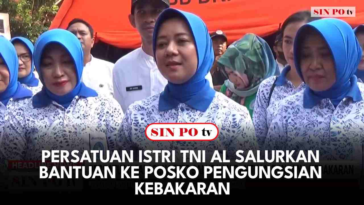 Persatuan Istri TNI AL Salurkan Bantuan Ke Posko Pengungsian Kebakaran