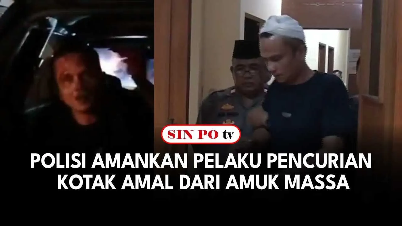 Polisi Amankan Pelaku Pencurian Kotak Amal Dari Amuk Massa