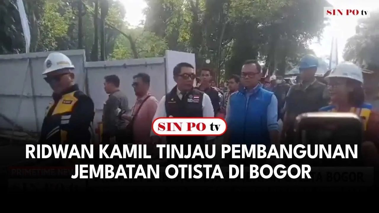 Ridwan Kamil Tinjau Pembangunan Jembatan Otista Di Bogor