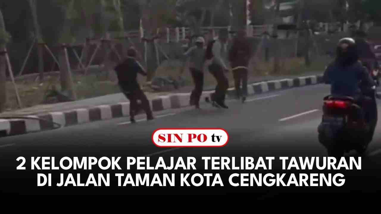 2 Kelompok Pelajar Terlibat Tawuran Di Jalan Taman Kota Cengkareng