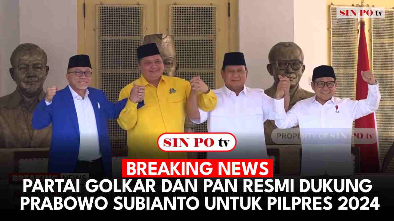 Partai Golkar dan PAN Resmi Dukung Prabowo Subianto Untuk Pilpres 2024