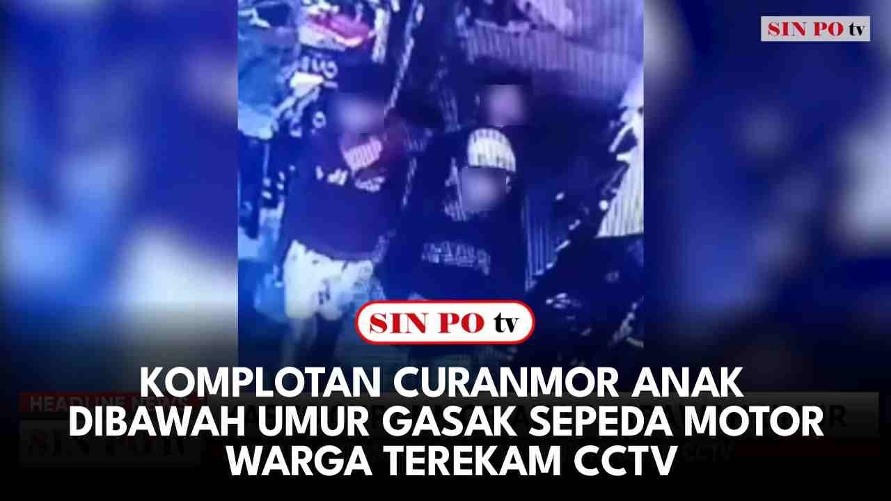 Komplotan Curanmor Anak Dibawah Umur Gasak Sepeda Motor Warga Terekam CCTV