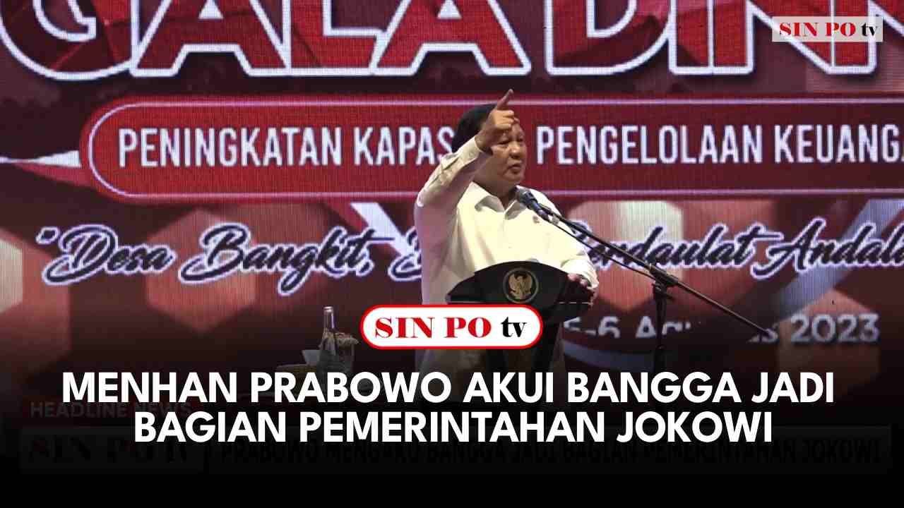 Menhan Prabowo Akui Bangga Jadi Bagian Pemerintahan Jokowi