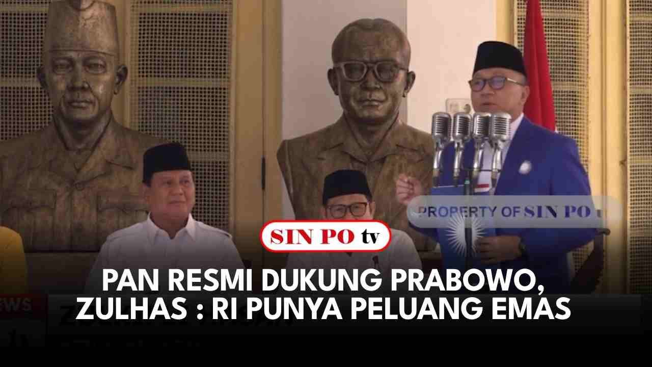 PAN Resmi Dukung Prabowo, Zulhas: RI Punya Peluang Emas