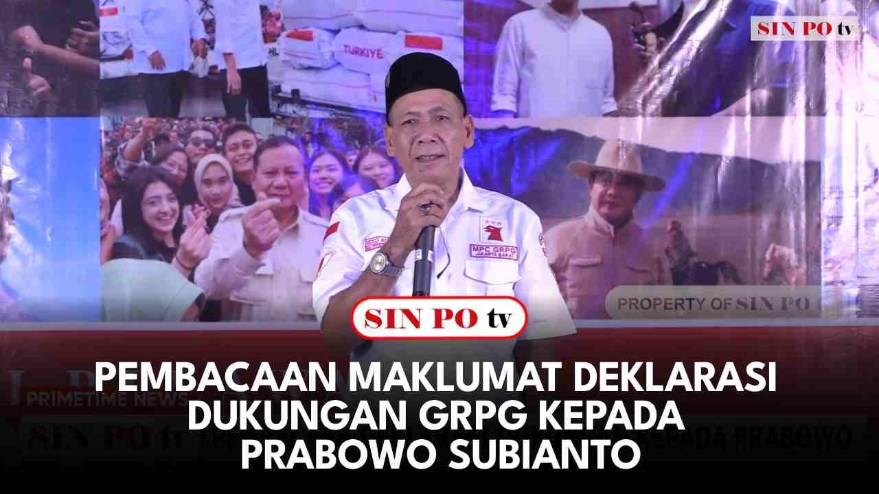 Pembacaan Maklumat Deklarasi Dukungan GRPG Kepada Prabowo Subianto