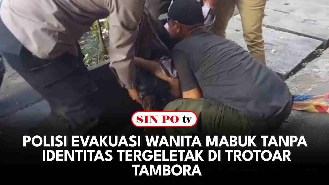 Polisi Evakuasi Wanita Mabuk Tanpa Identitas Tergeletak di Trotoar Tambora