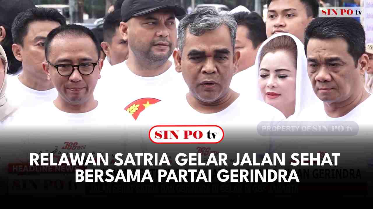 Relawan Satria Gelar Jalan Sehat Bersama Partai Gerindra