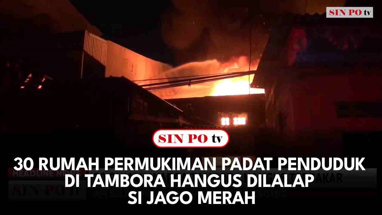 30 Rumah Permukiman Padat Penduduk di Tambora Hangus Dilalap Si Jago Merah