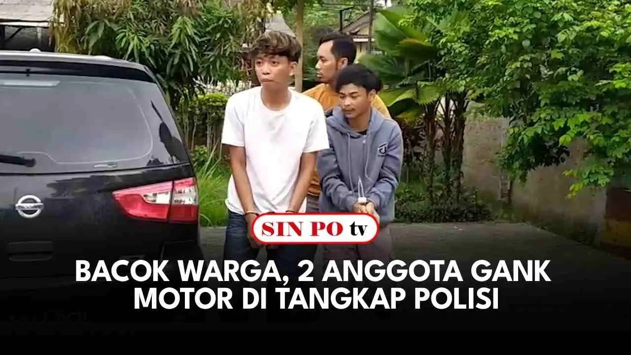 Bacok Warga, 2 Anggota Gank Motor Di Tangkap Polisi