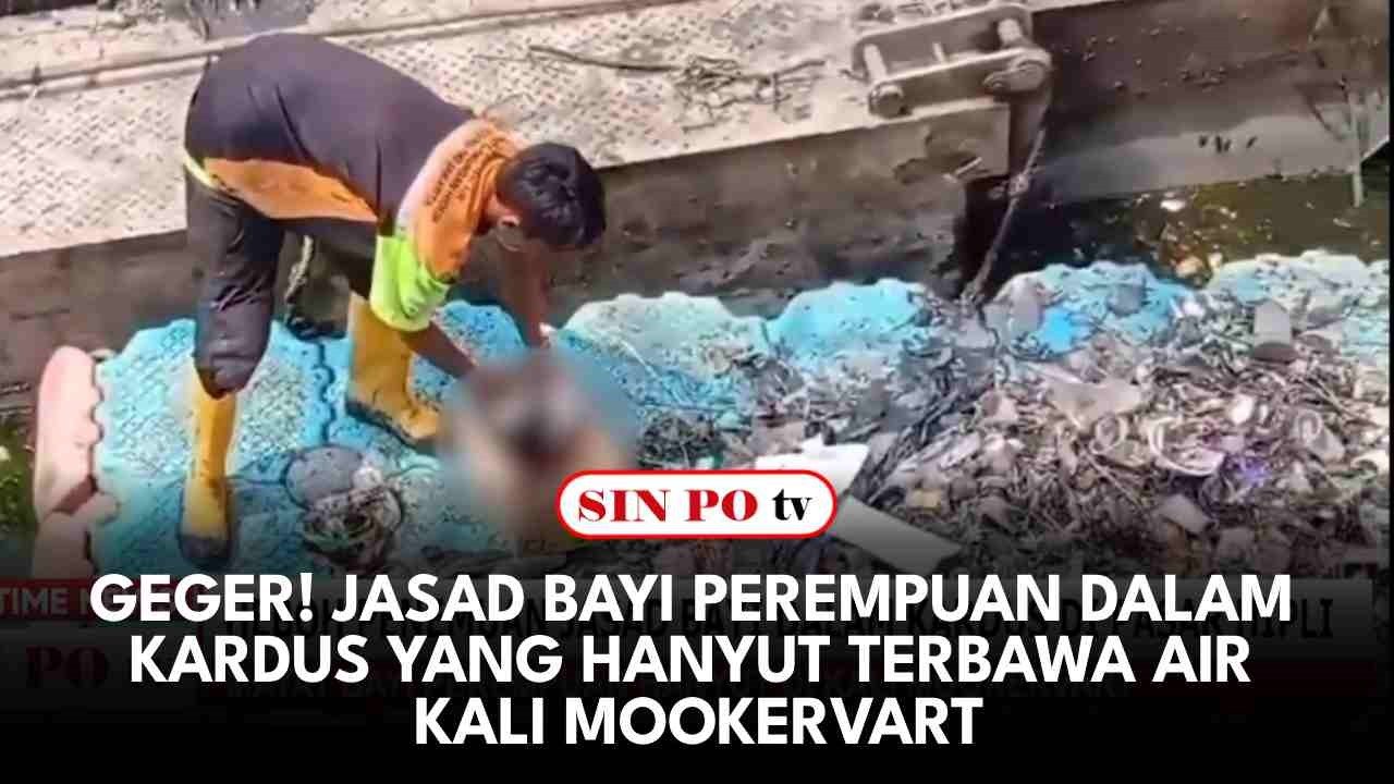 Geger! Jasad Bayi Perempuan Dalam Kardus Yang Hanyut Terbawa Air Kali Mookervart