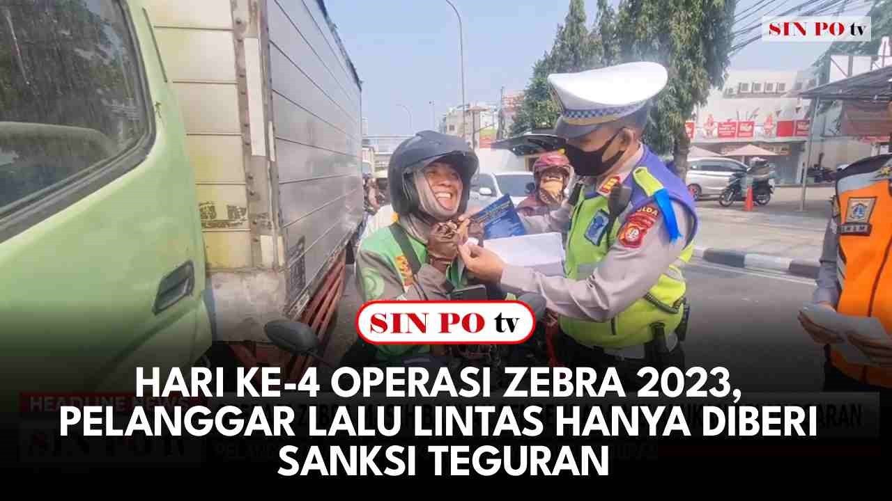 Hari Ke-4 Operasi Zebra 2023, Pelanggar Lalu Lintas Hanya Diberi Sanksi Teguran