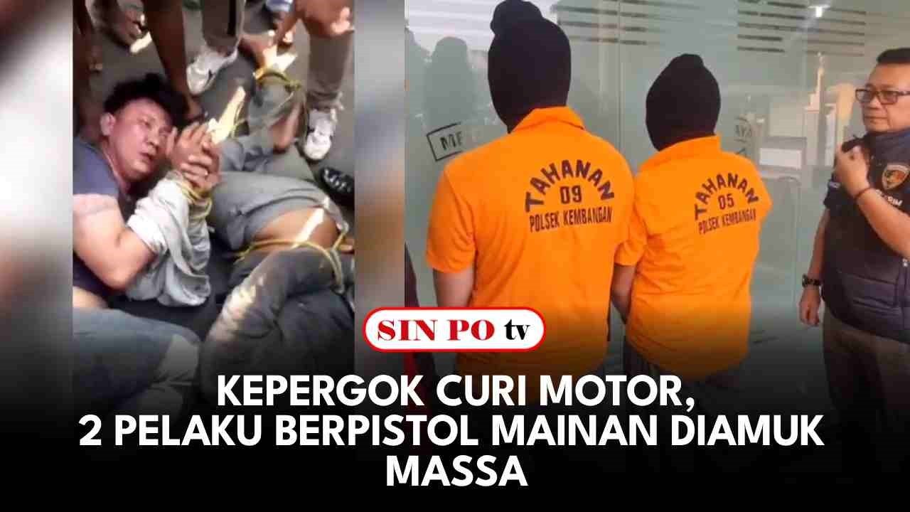 Kepergok Curi Motor, 2 Pelaku Berpistol Mainan Diamuk Massa