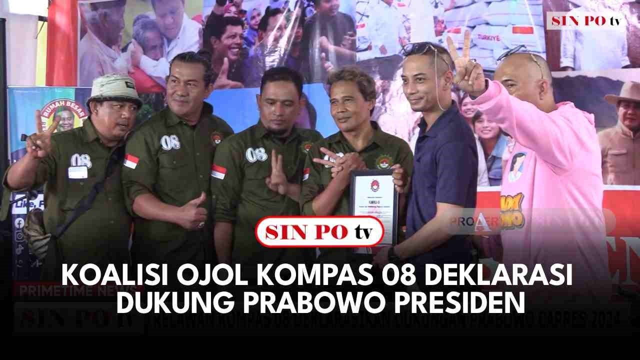 Koalisi Ojol Kompas 08 Deklarasi Dukung Prabowo Presiden