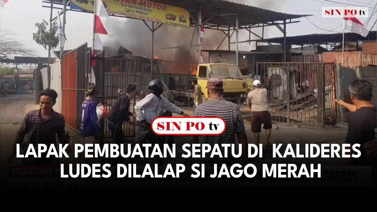 Lapak Pembuatan Sepatu Di  Kalideres Ludes Dilalap Si Jago Merah