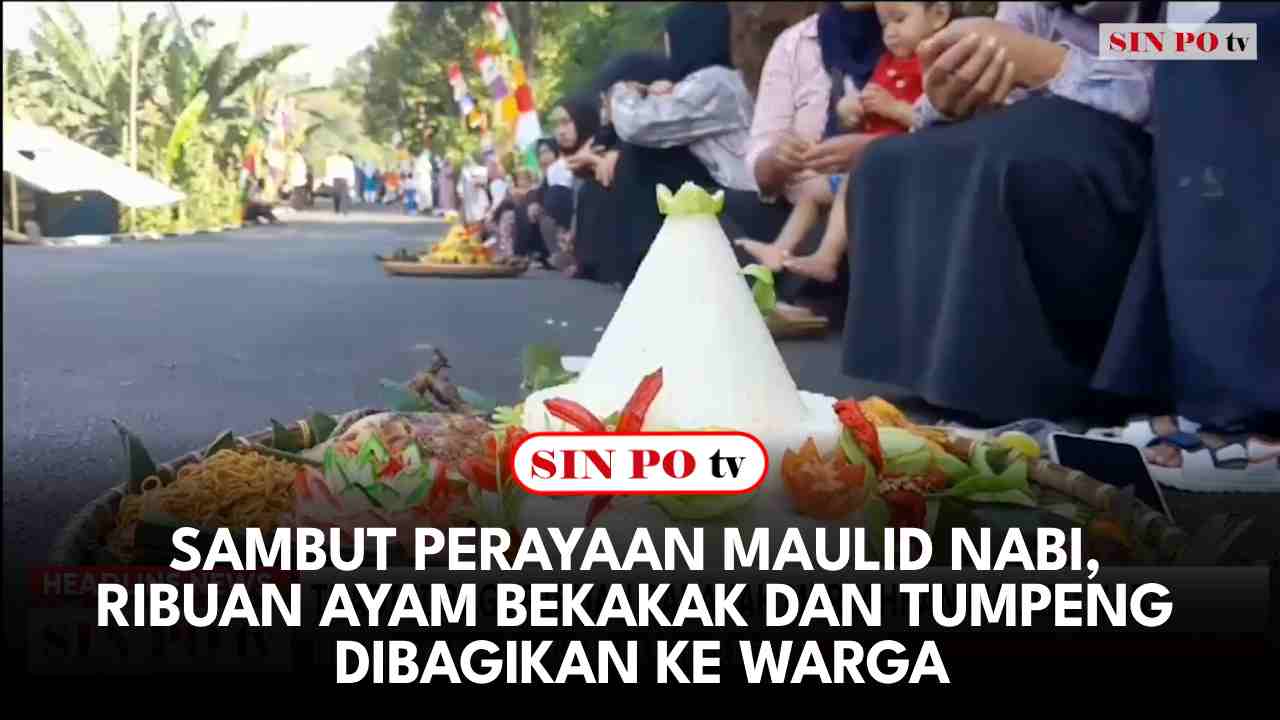 Perayaan Maulid Nabi, Ribuan Ayam Bekakak dan Tumpeng Dibagikan Ke Warga Pengguna Jalan Tamansari