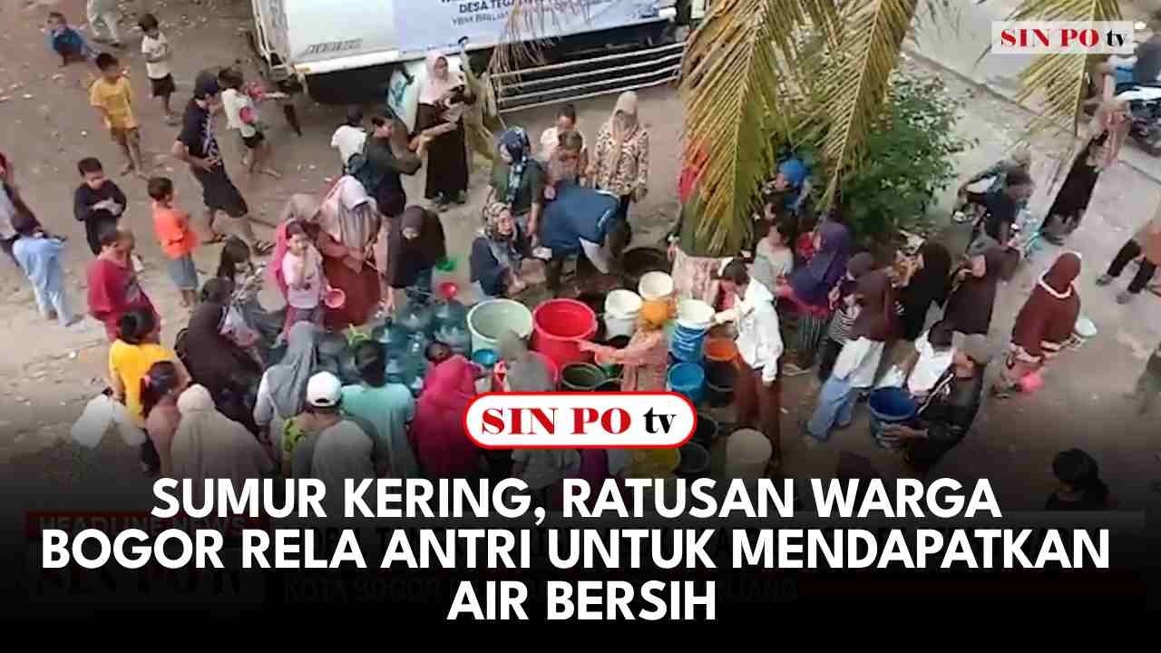 Sumur Kering, Ratusan Warga Bogor Rela Antri Untuk Mendapatkan Air Bersih