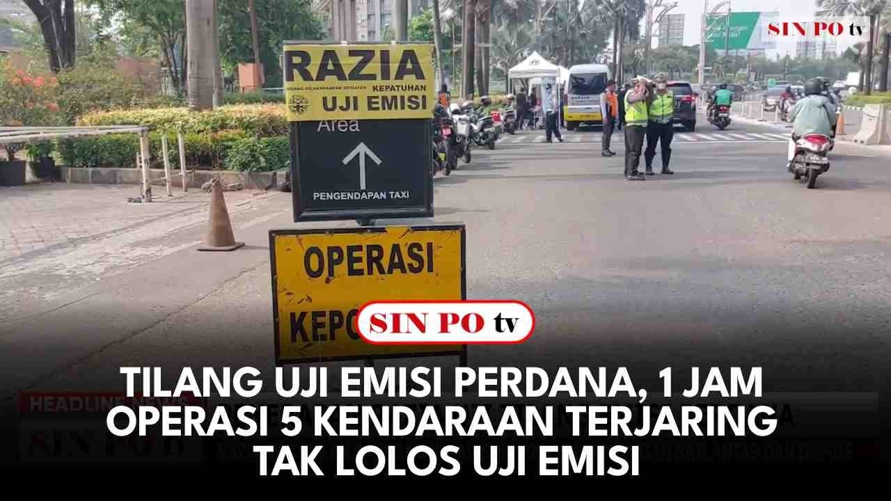 Tilang Uji Emisi Perdana, Satu Jam Operasi 5 Kendaraan Terjaring Tak Lolos Uji Emisi