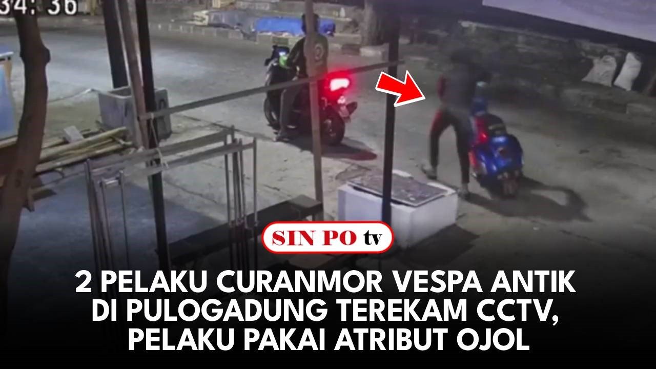 2 Pelaku Curanmor Vespa Antik di Pulogadung Terekam CCTV, Pelau Pakai Atribut Ojol