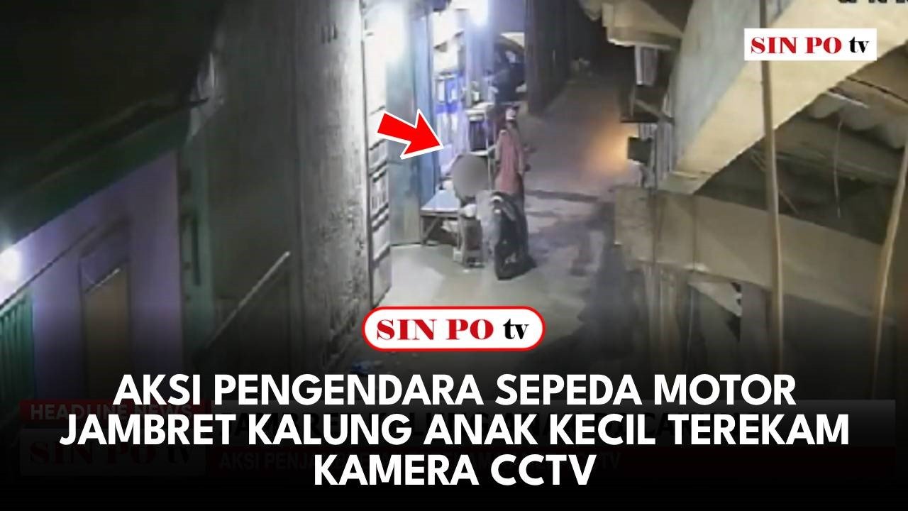 Aksi Pengendara Sepeda Motor Jambret Kalung Anak Kecil Terekam Kamera CCTV