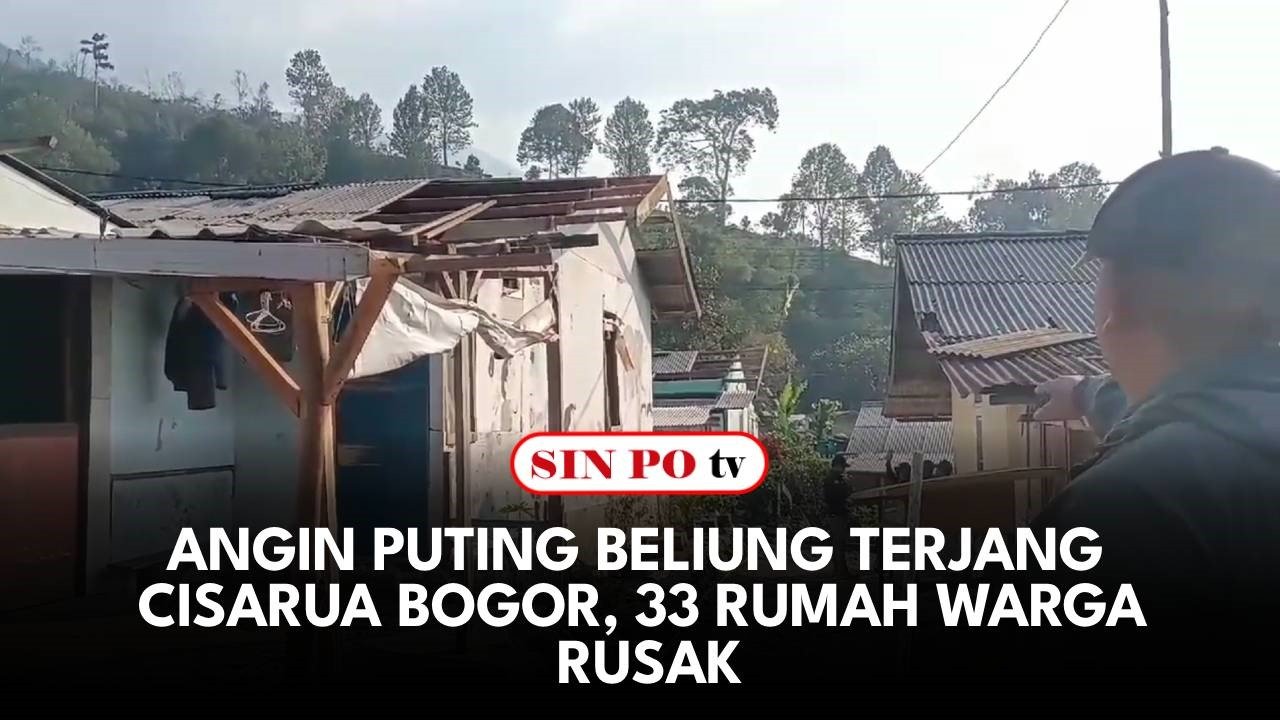 Angin Puting Beliung Terjang Cisarua Bogor, 33 Rumah Warga Rusak