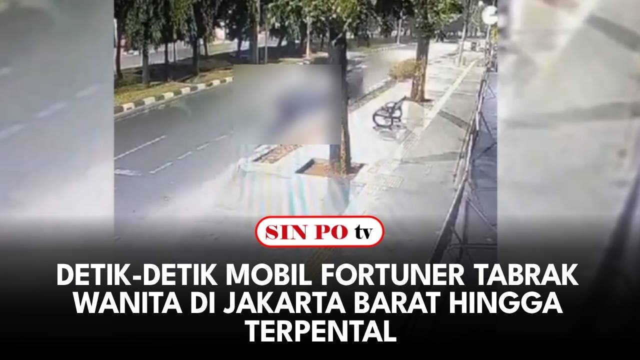 Detik-Detik Mobil Fortuner Tabrak Wanita di Jakarta Barat Hingga Terpental