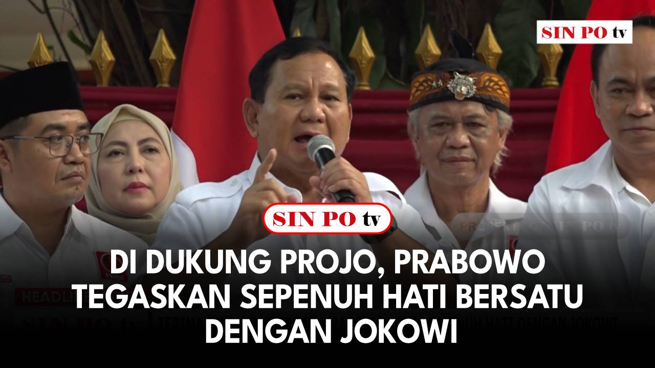 Di Dukung Projo, Prabowo Tegaskan Sepenuh Hati Bersatu Dengan Jokowi