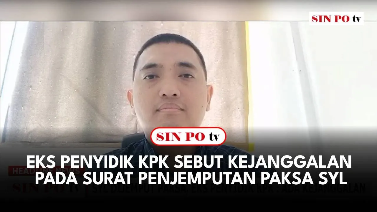 Eks Penyidik KPK Sebut Kejanggalan Pada Surat Penjemputan Paksa SYL