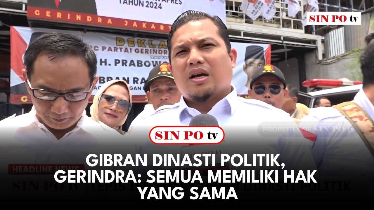 Gibran Dinasti Politik, Gerindra: Semua Memiliki Hak Yang Sama