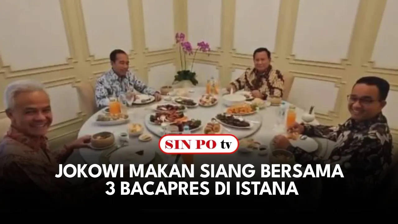 Jokowi Makan Siang Bersama 3 Bacapres di Istana