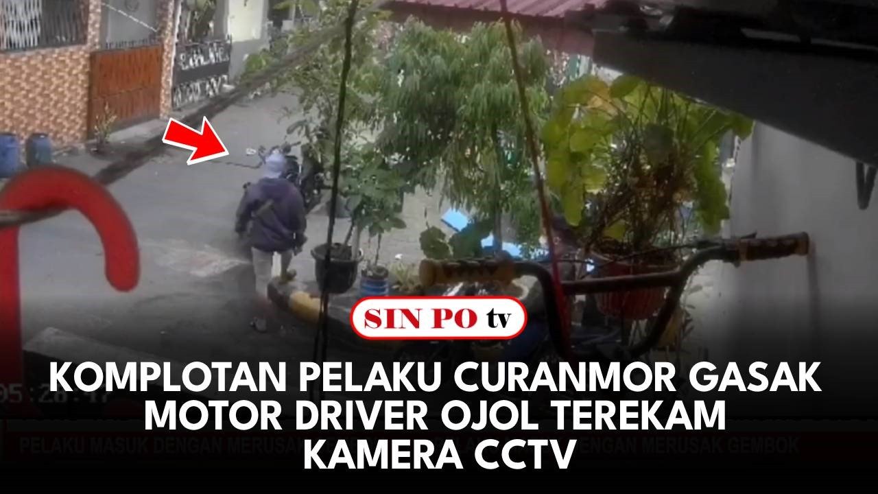 Komplotan Pelaku Curanmor Gasak Motor Driver Ojol Terekam Kamera CCTV