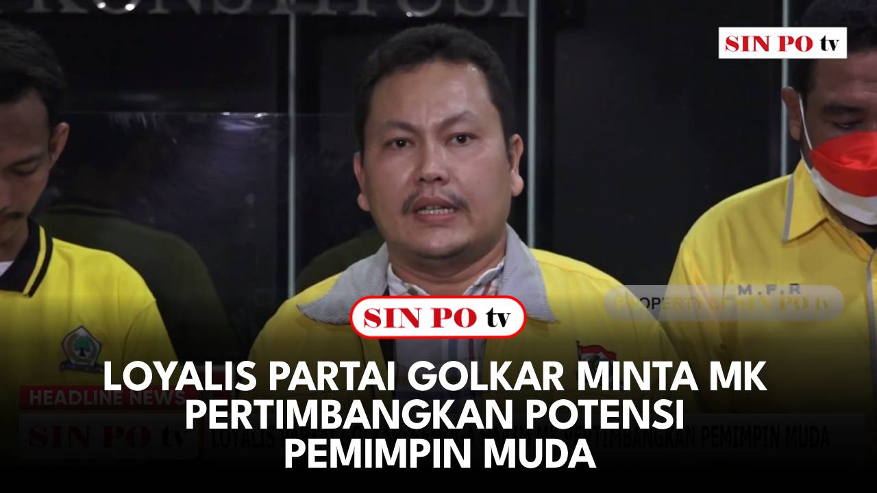 Loyalis Partai Golkar Minta MK Pertimbangkan Potensi Pemimpin Muda