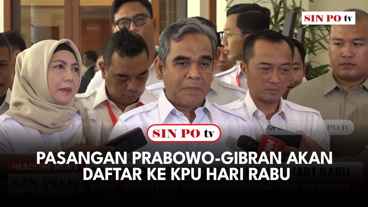 Pasangan Prabowo-Gibran Akan Daftar Ke KPU Hari Rabu