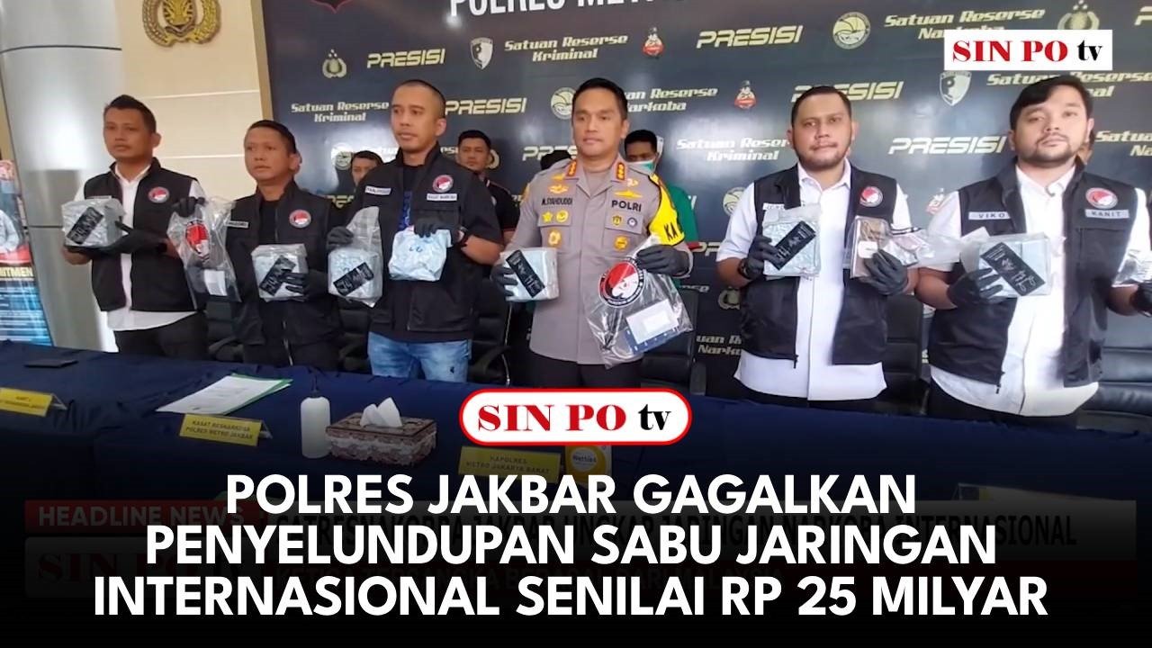 Polres Jakbar Gagalkan Penyelundupan Sabu Jaringan Internasional Senilai Rp 25 Milyar