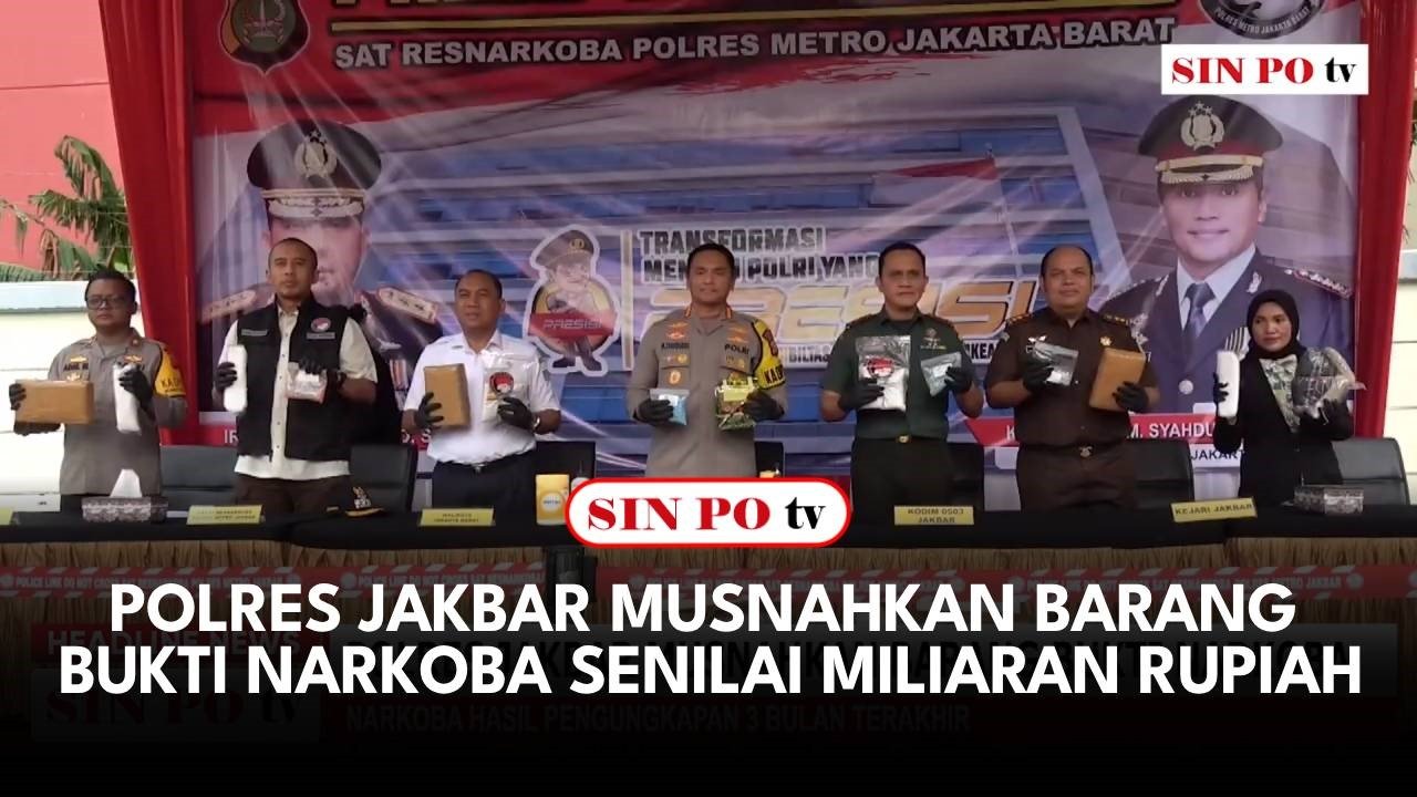 Polres Jakbar Musnahkan Barang Bukti Narkoba Senilai Miliaran Rupiah