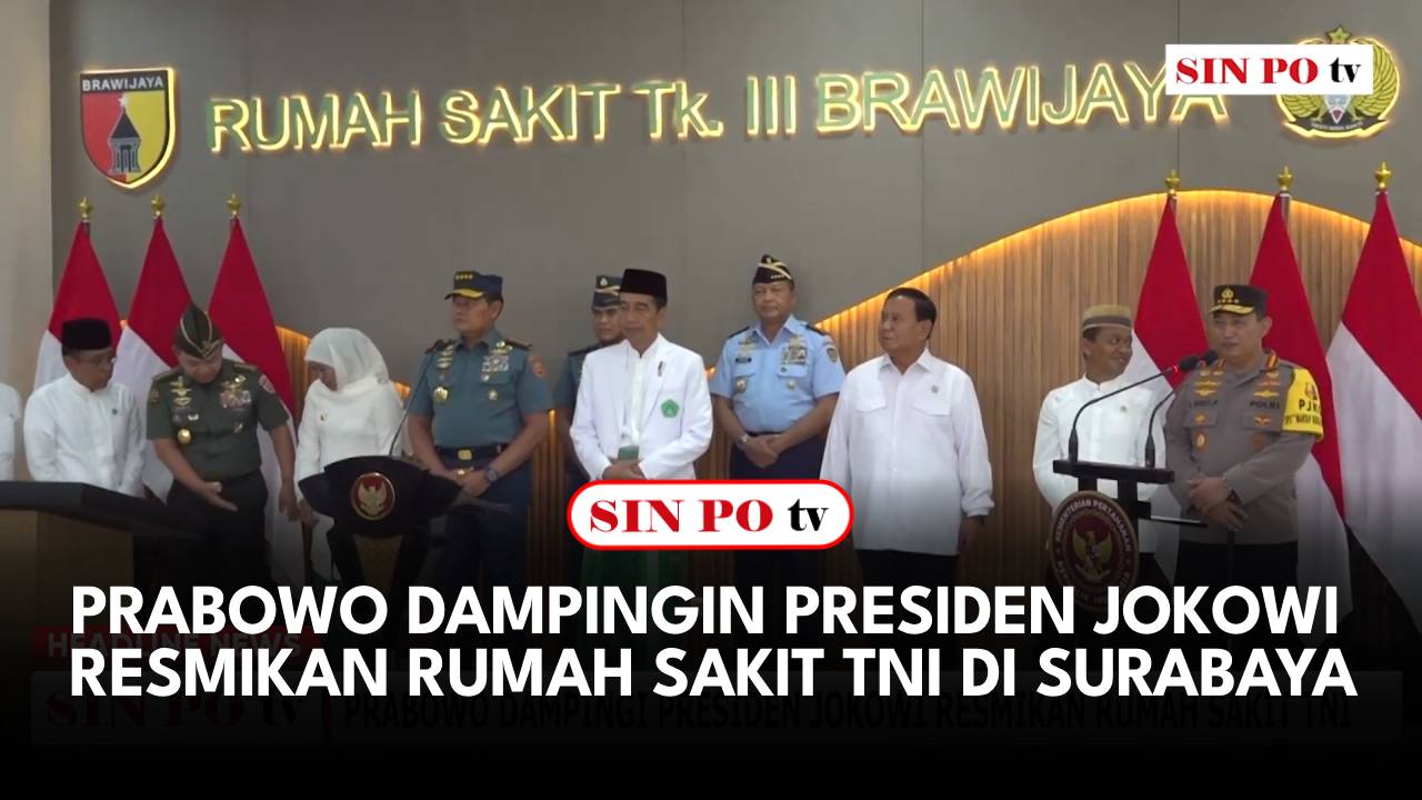 Prabowo Dampingin Presiden Jokowi Resmikan Rumah Sakit TNI Di Surabaya