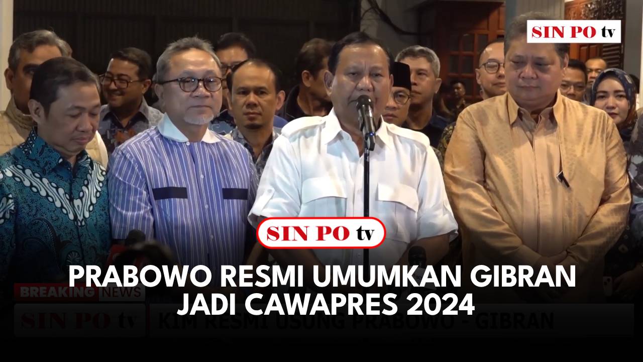 Prabowo Resmi Umumkan Gibran Jadi Cawapres 2024