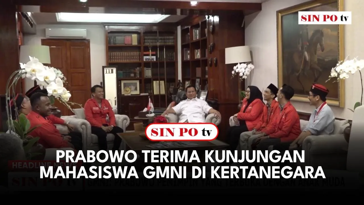 Prabowo Terima Kunjungan Mahasiswa GMNI di Kertanegara