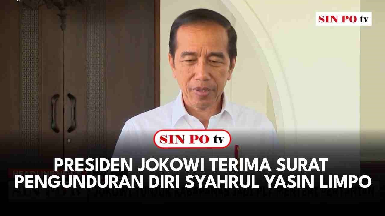 Presiden Jokowi Terima Surat Pengunduran Diri Syahrul Yasin Limpo