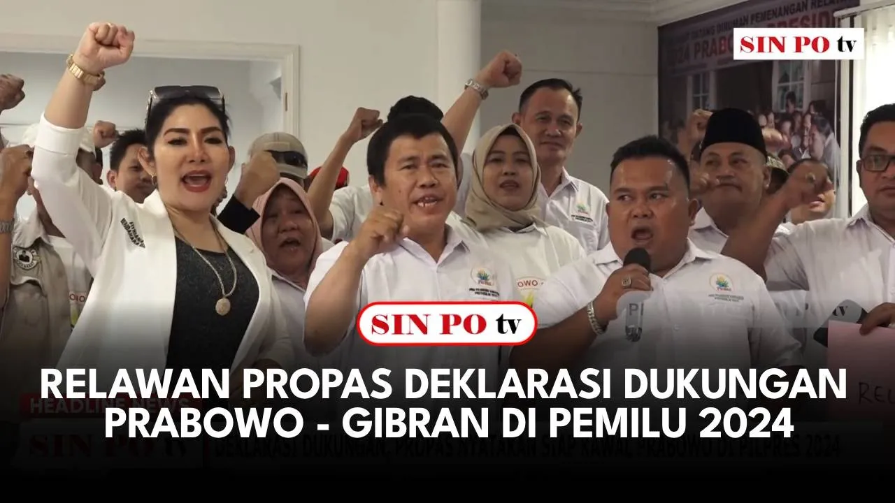 Relawan Propas Deklarasi Dukungan Prabowo - Gibran Di Pemilu 2024