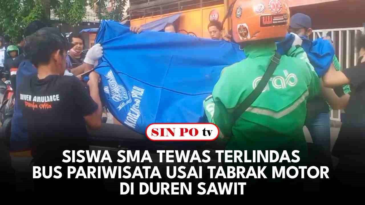 Siswa SMA Tewas Terlindas Bus Pariwisata Usai Tabrak Motor di Duren Sawit