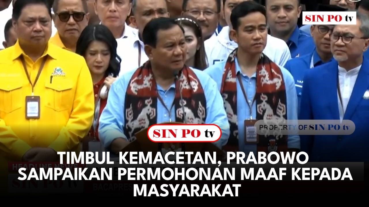 Timbul Kemacetan, Prabowo Sampaikan Permohonan Maaf Kepada Masyarakat