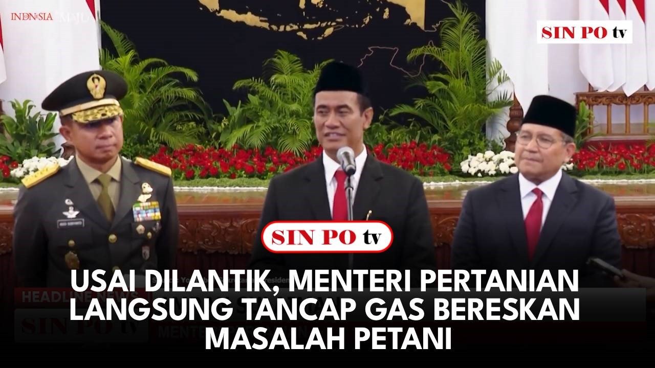 Usai Dilantik, Menteri Pertanian Langsung Tancap Gas Bereskan Masalah Petani