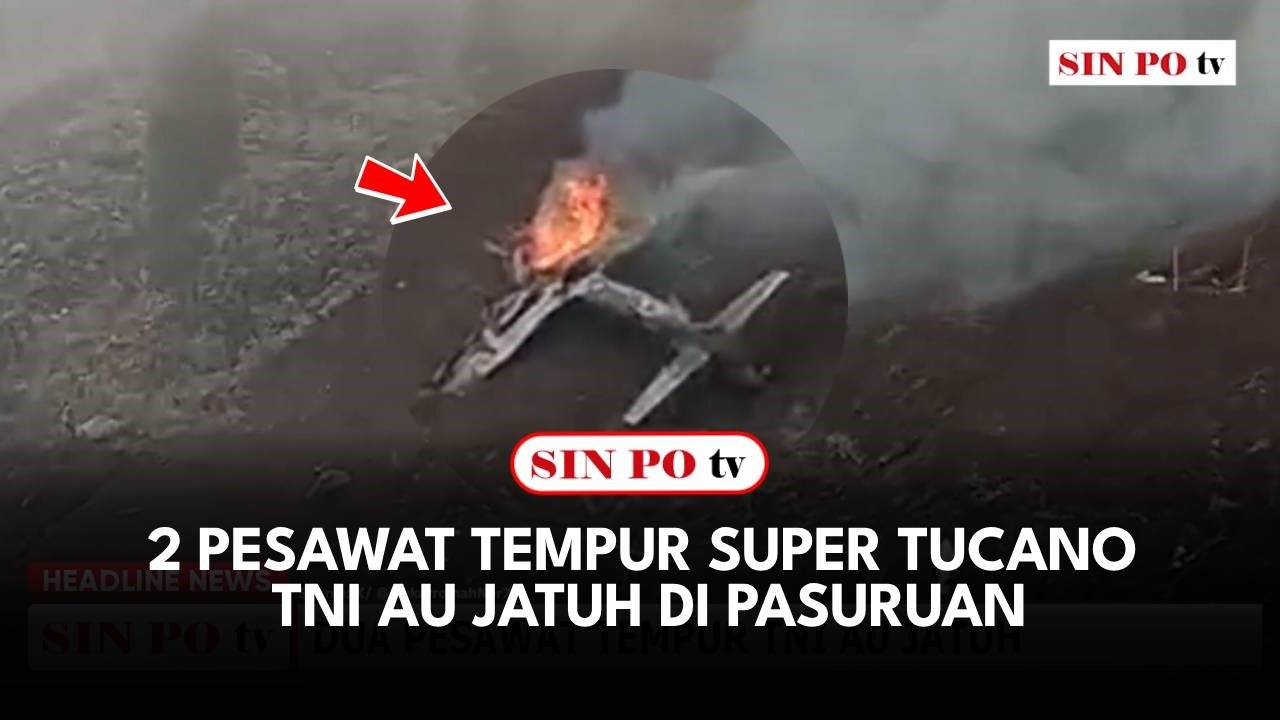 2 Pesawat Tempur Super Tucano TNI AU Jatuh Di Pasuruan