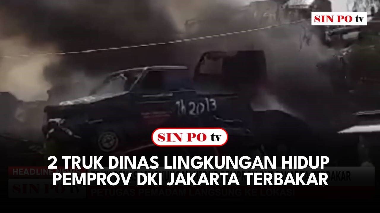 2 Truk Dinas Lingkungan Hidup Pemprov DKI Jakarta Terbakar