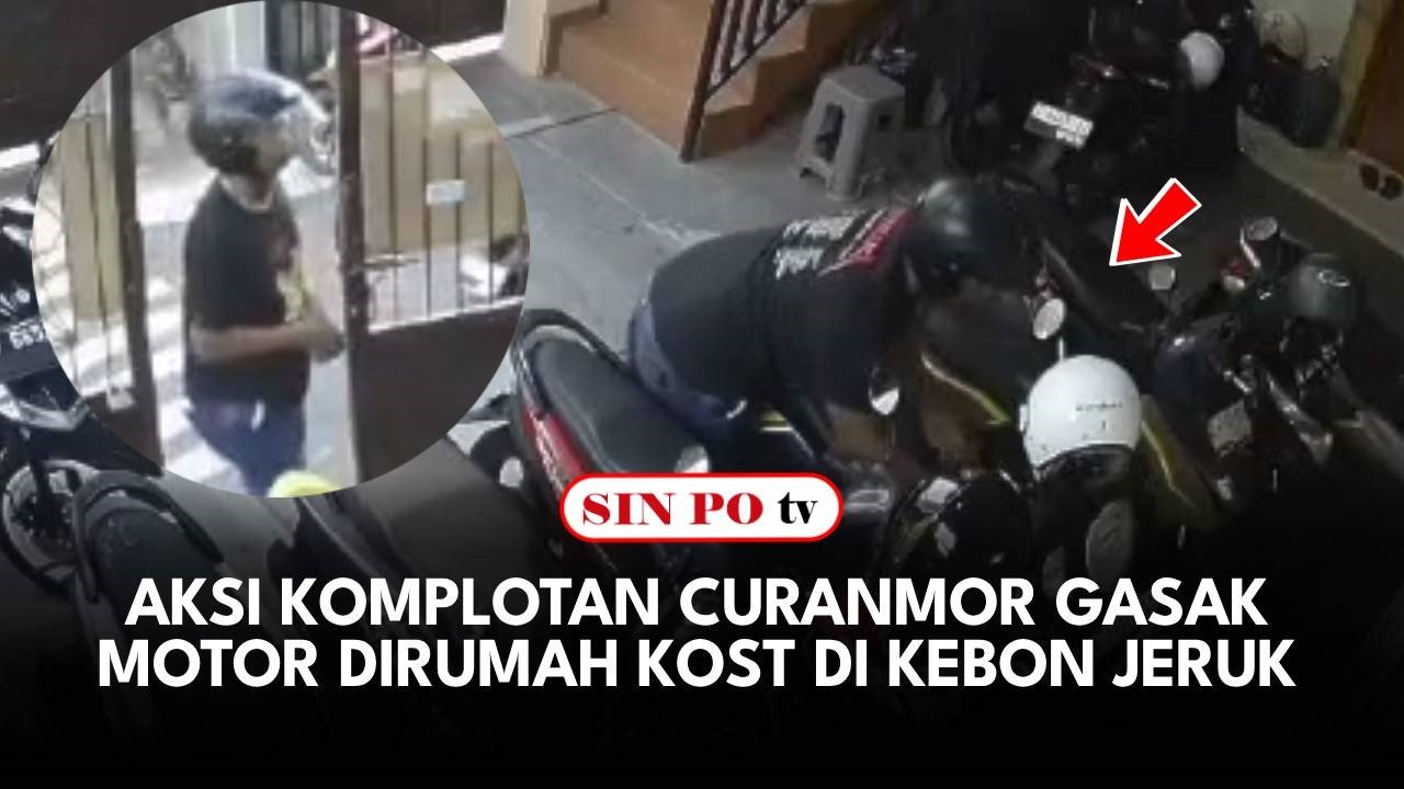 Aksi Komplotan Curanmor Gasak Motor Yang Terparkir Dirumah Kost di Kebonjeruk