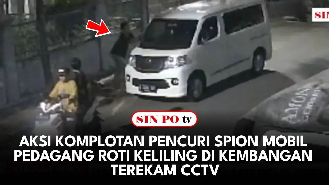 Aksi Komplotan Pencuri Spion Mobil Pedagang Roti Keliling Di Kembangan Terekam CCTV